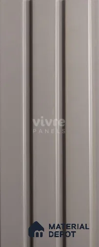 White Plain Colour Louver 2029 (2029 Color Series) 8 ft x 4.9 inch Charcoal Panel - 12 mm | Suitable for Feature Wall, TV Unit & Living Room | Width is Subjected to 5% Variation