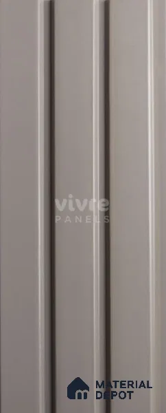 White Plain Colour Louver 2029 (2029 Color Series) 8 ft x 4.9 inch Charcoal Panel - 12 mm | Suitable for Feature Wall, TV Unit & Living Room | Width is Subjected to 5% Variation