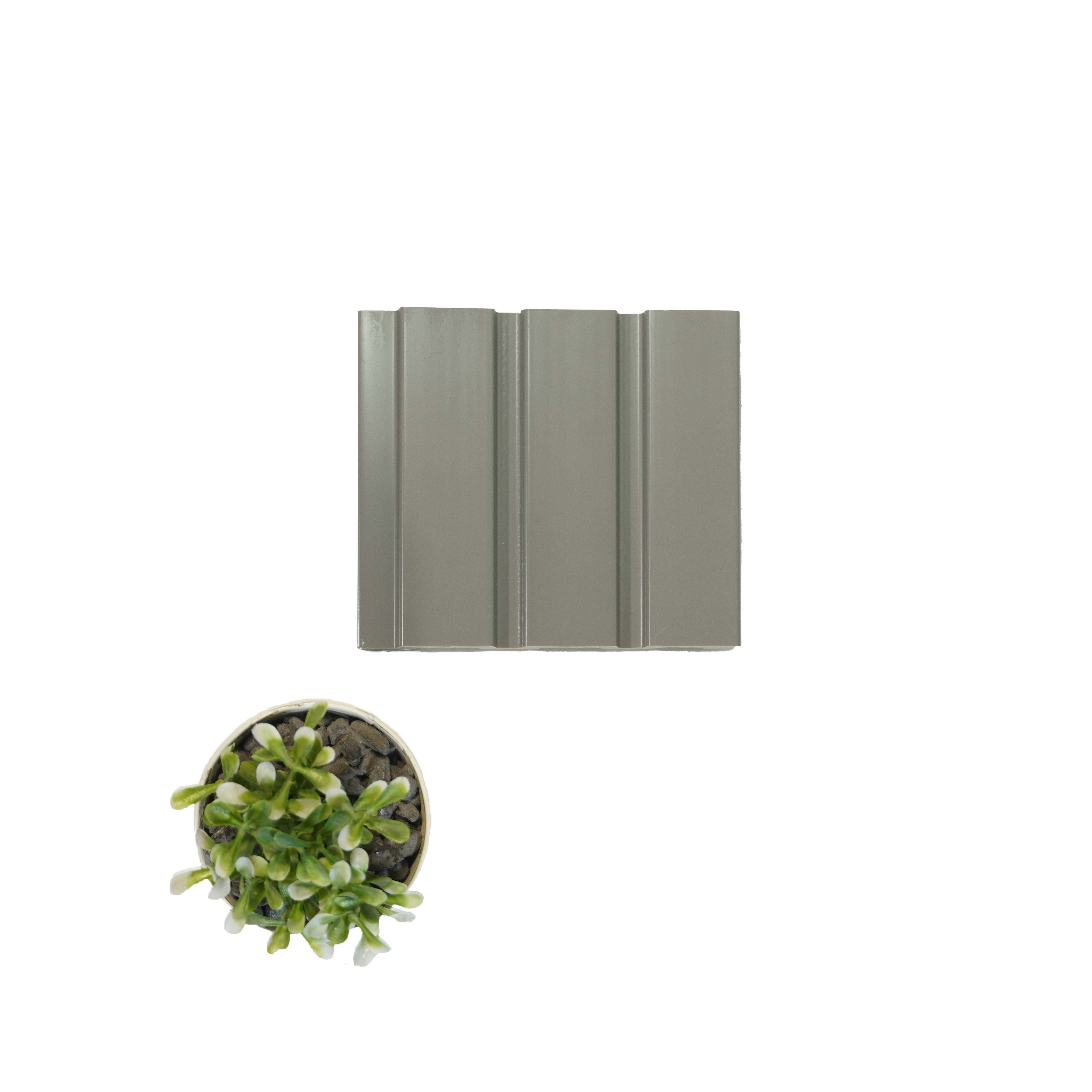 White Plain Colour Louver 2029 (2029 Color Series) 8 ft x 4.9 inch Charcoal Panel - 12 mm | Suitable for Feature Wall, TV Unit & Living Room | Width is Subjected to 5% Variation