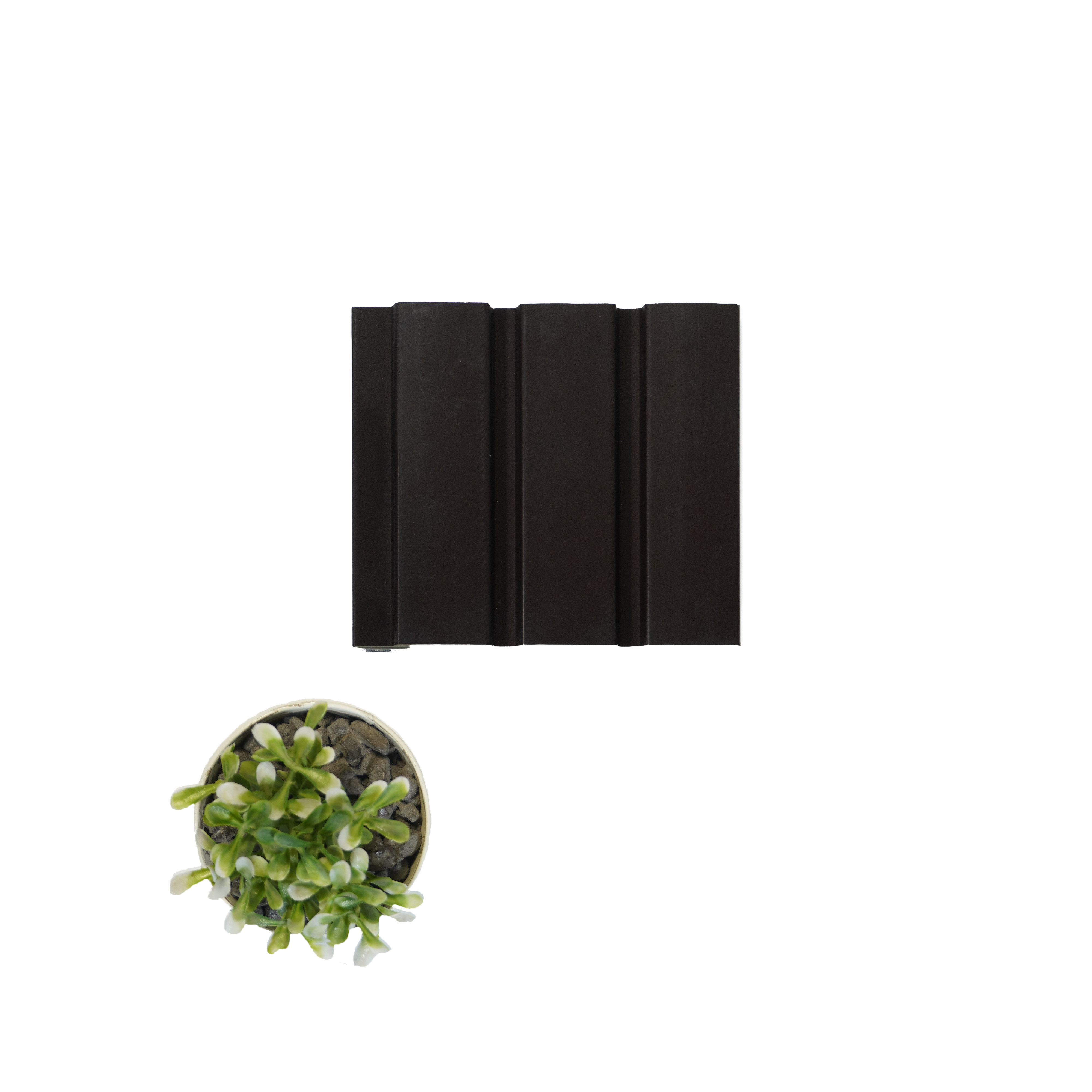 Brown Plain Colour Louver 2033 Color Series 8 ft x 4.9 inch Charcoal Panel - 12 mm | Suitable for Feature Wall, TV Unit & Living Room | Width is Subjected to 5% Variation