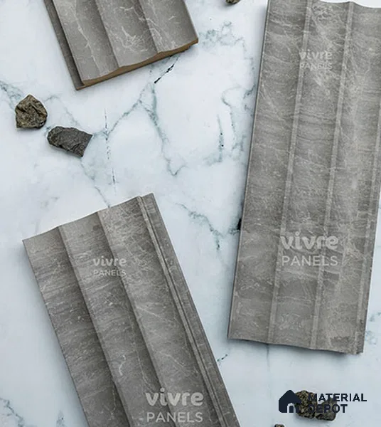 Grey Plain Colour Louver PN 00092 (5151-206) 9 ft x 4.7 inch MDF Panel - 18 mm | Suitable for Feature Wall, TV Unit & Living Room | Width is Subjected to 5% Variation