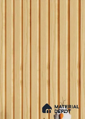 Cream Wooden Louver PN 00109 (VL 40) 8 ft x 5 inch Charcoal Panel - 12 mm | Suitable for Feature Wall, TV Unit & Living Room | Width is Subjected to 5% Variation