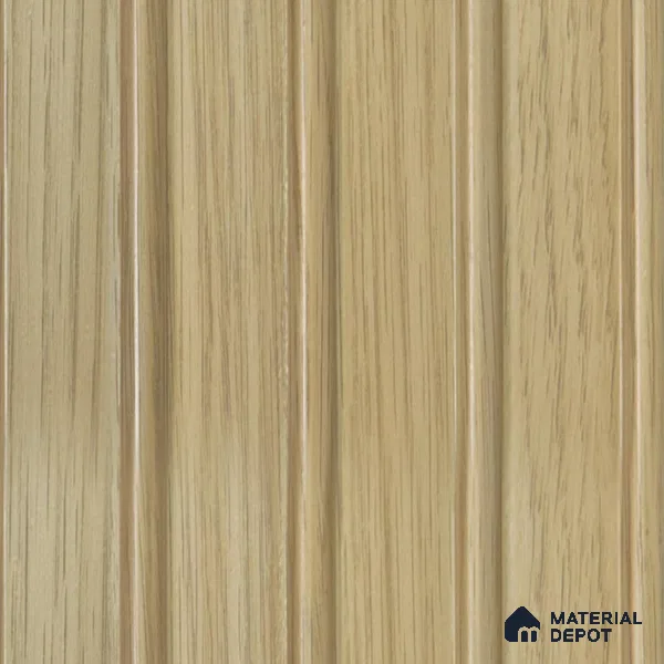 Brown Wooden Louver PN 00113 (VL 44) 8 ft x 5 inch Charcoal Panel - 12 mm | Suitable for Feature Wall, TV Unit & Living Room | Width is Subjected to 5% Variation