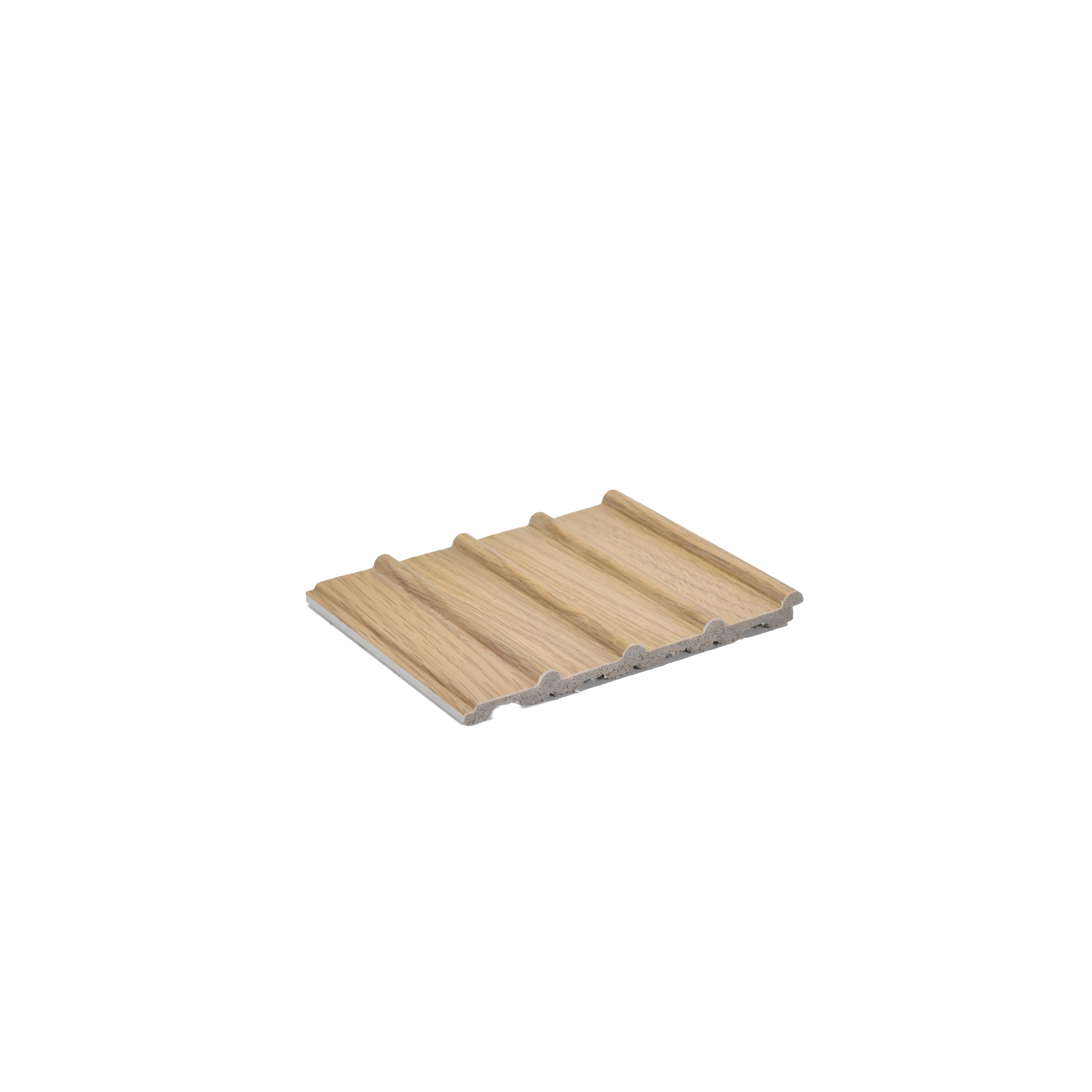 Brown Wooden Louver PN 00113 (VL 44) 8 ft x 5 inch Charcoal Panel - 12 mm | Suitable for Feature Wall, TV Unit & Living Room | Width is Subjected to 5% Variation