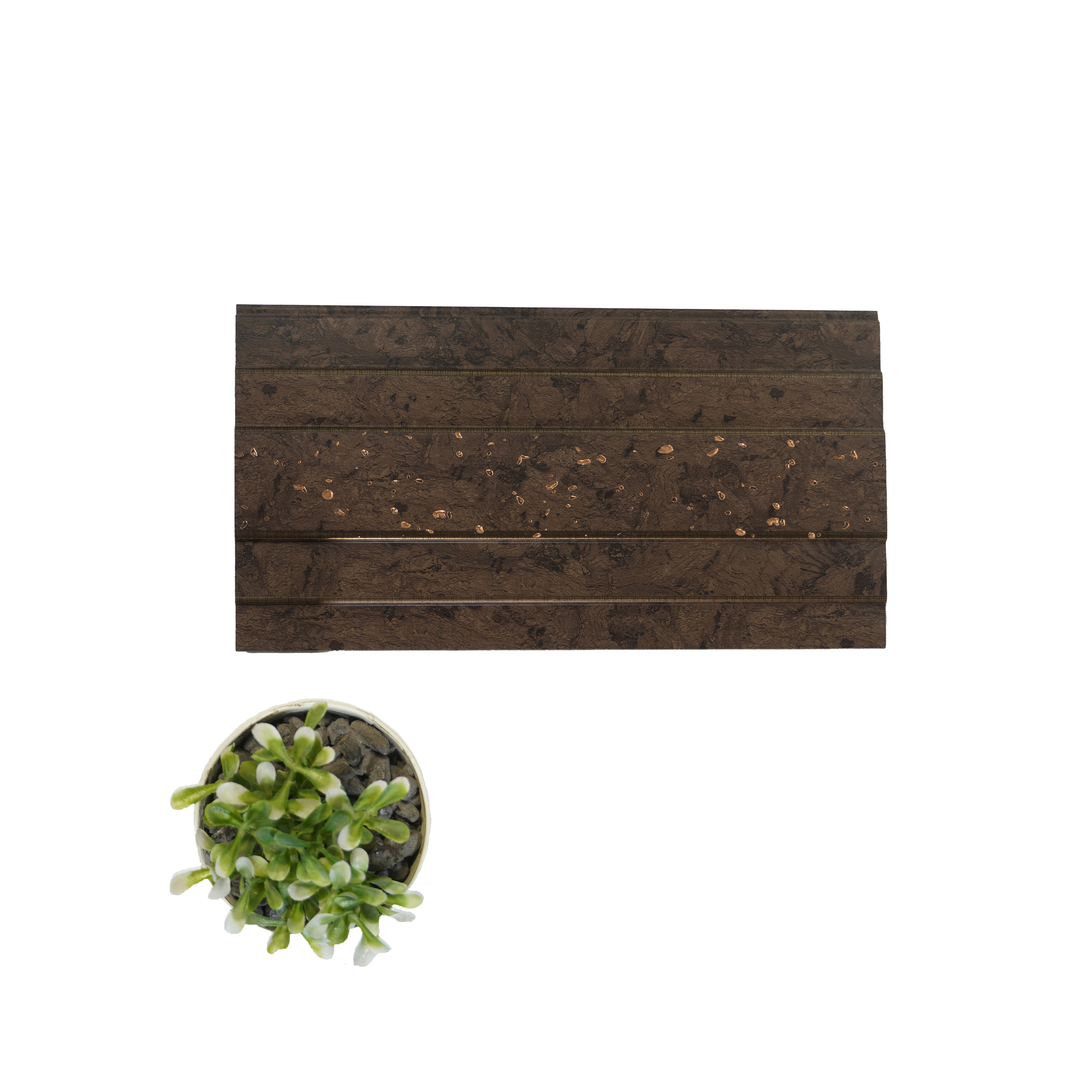 Brown Wooden Louver PN 00114 (VL 45) 8 ft x 5 inch Charcoal Panel - 12 mm | Suitable for Feature Wall, TV Unit & Living Room | Width is Subjected to 5% Variation