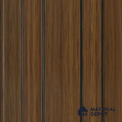 Brown Wooden Louver PN 00115 (VL 46) 8 ft x 5 inch Charcoal Panel - 12 mm | Suitable for Feature Wall, TV Unit & Living Room | Width is Subjected to 5% Variation
