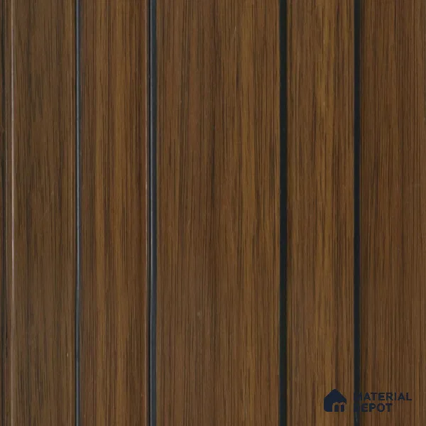 Brown Wooden Louver PN 00115 (VL 46) 8 ft x 5 inch Charcoal Panel - 12 mm | Suitable for Feature Wall, TV Unit & Living Room | Width is Subjected to 5% Variation