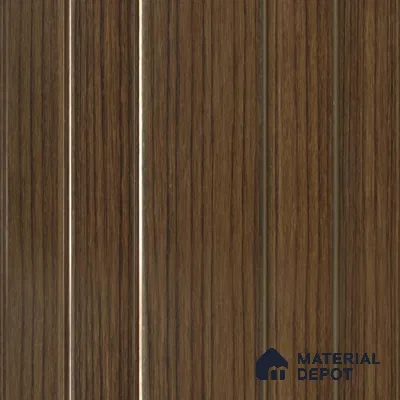 Brown Wooden Louver PN 00116 (VL 47) 8 ft x 5 inch Charcoal Panel - 12 mm | Suitable for Feature Wall, TV Unit & Living Room | Width is Subjected to 5% Variation