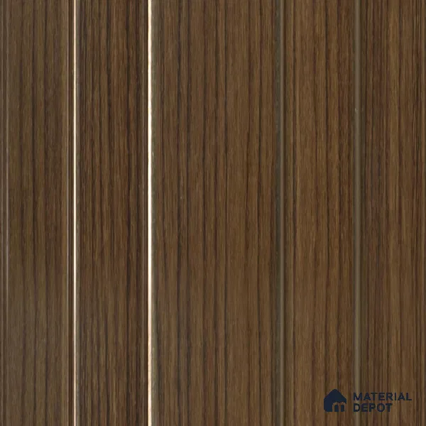 Brown Wooden Louver PN 00116 (VL 47) 8 ft x 5 inch Charcoal Panel - 12 mm | Suitable for Feature Wall, TV Unit & Living Room | Width is Subjected to 5% Variation