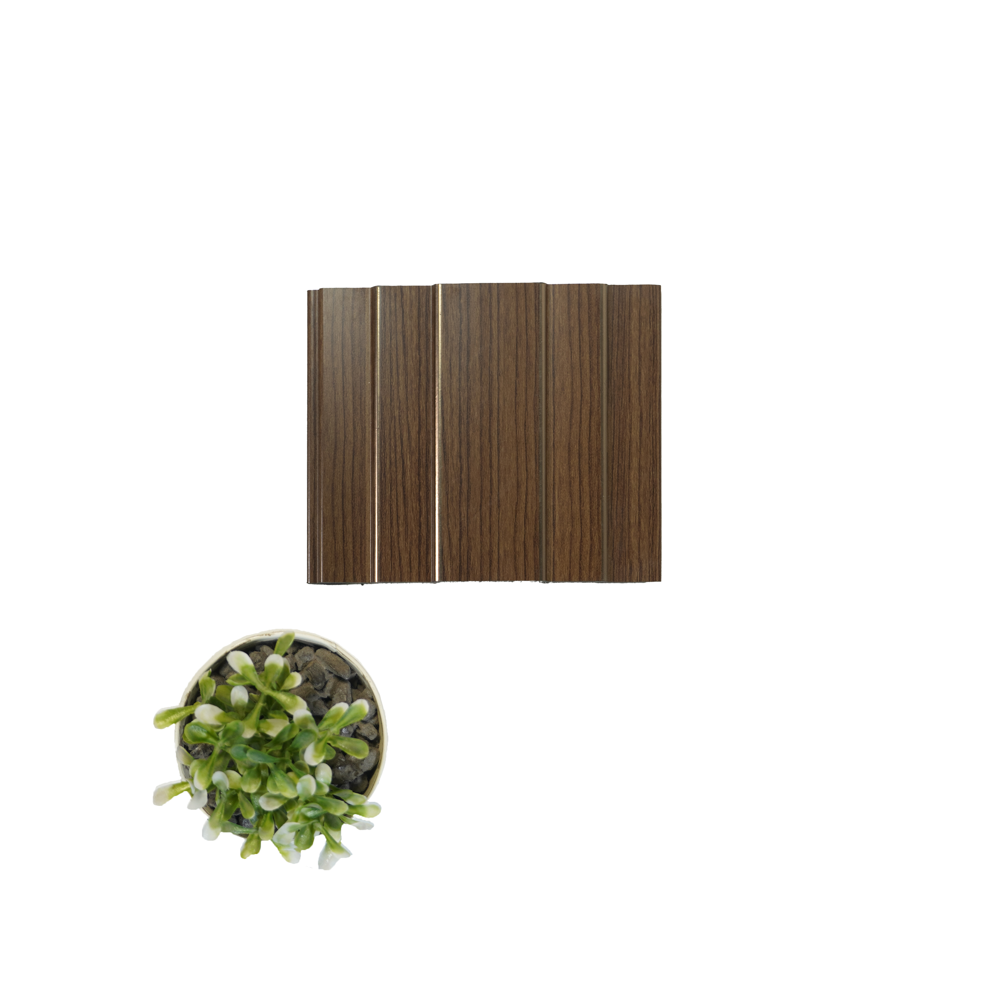 Brown Wooden Louver PN 00116 (VL 47) 8 ft x 5 inch Charcoal Panel - 12 mm | Suitable for Feature Wall, TV Unit & Living Room | Width is Subjected to 5% Variation