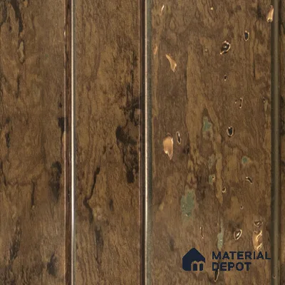 Brown Wooden Louver PN 00117 (VL 48) 8 ft x 5 inch Charcoal Panel - 12 mm | Suitable for Feature Wall, TV Unit & Living Room | Width is Subjected to 5% Variation