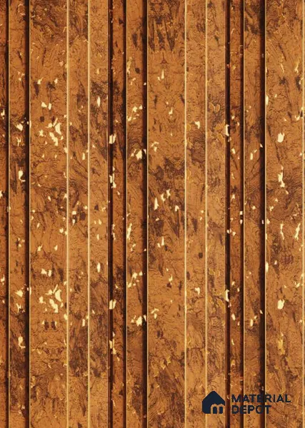 Brown Wooden Louver PN 00117 (VL 48) 8 ft x 5 inch Charcoal Panel - 12 mm | Suitable for Feature Wall, TV Unit & Living Room | Width is Subjected to 5% Variation