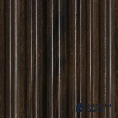 Brown Wooden Louver PN 00118 (VL 49) 8 ft x 5 inch Charcoal Panel - 12 mm | Suitable for Feature Wall, TV Unit & Living Room | Width is Subjected to 5% Variation