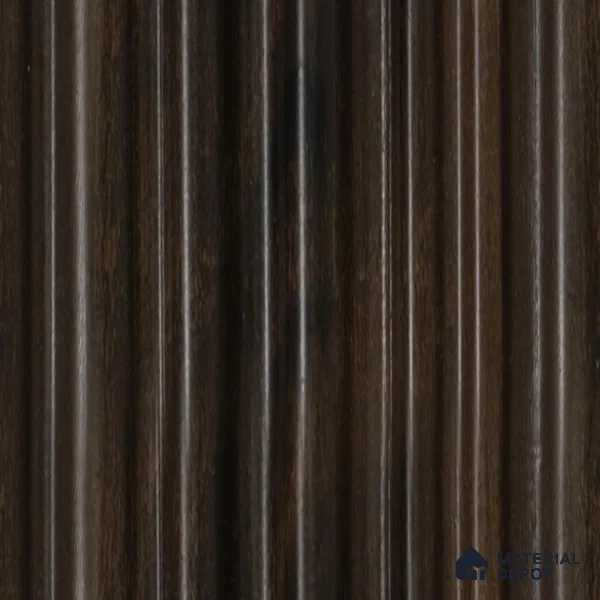 Brown Wooden Louver PN 00118 (VL 49) 8 ft x 5 inch Charcoal Panel - 12 mm | Suitable for Feature Wall, TV Unit & Living Room | Width is Subjected to 5% Variation