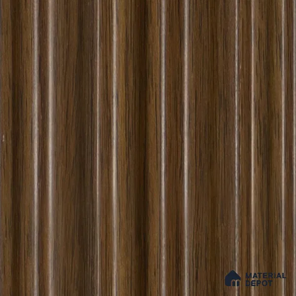 Brown Wooden Louver PN 00119 (VL 50) 8 ft x 5 inch Charcoal Panel - 12 mm | Suitable for Feature Wall, TV Unit & Living Room | Width is Subjected to 5% Variation