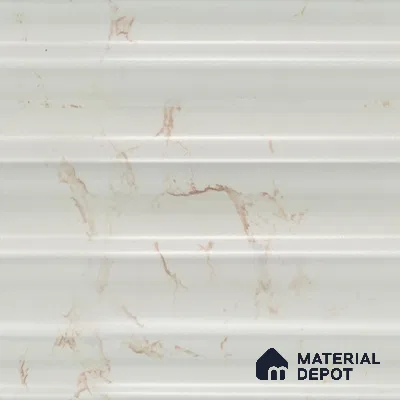 White Marble Louver PN 00121 (VL 52) 8 ft x 5 inch Charcoal Panel - 12 mm | Suitable for Feature Wall, TV Unit & Living Room | Width is Subjected to 5% Variation