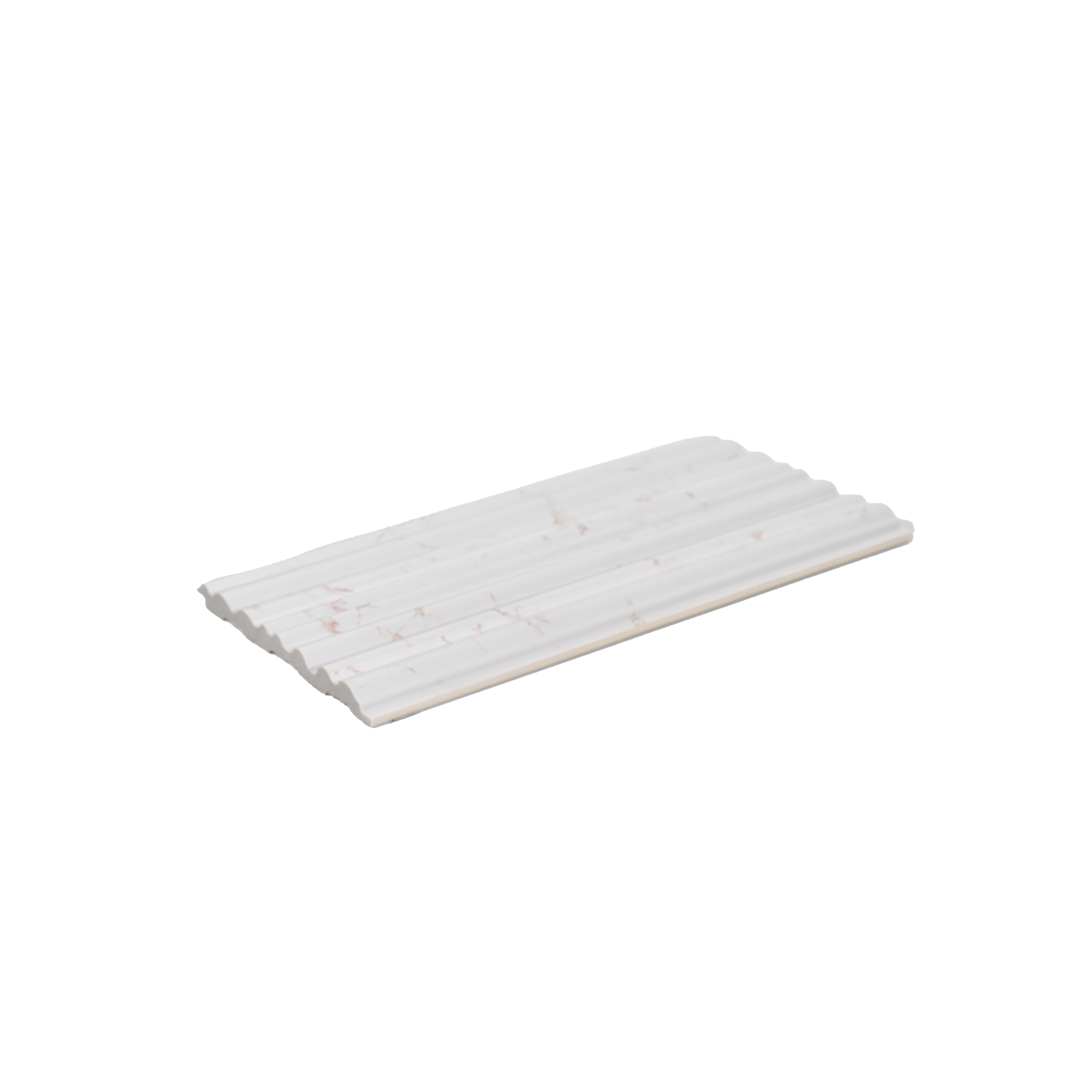 White Marble Louver PN 00121 (VL 52) 8 ft x 5 inch Charcoal Panel - 12 mm | Suitable for Feature Wall, TV Unit & Living Room | Width is Subjected to 5% Variation