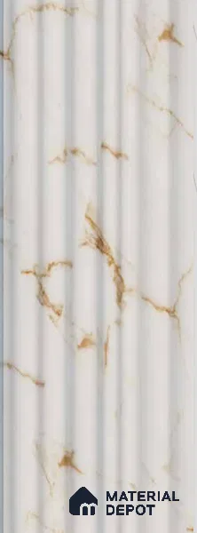 White Marble Louver PN 00121 (VL 52) 8 ft x 5 inch Charcoal Panel - 12 mm | Suitable for Feature Wall, TV Unit & Living Room | Width is Subjected to 5% Variation