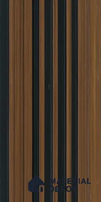 Brown Plain Colour Louver PN 00122 (VL 53) 8 ft x 5 inch Charcoal Panel - 12 mm | Suitable for Feature Wall, TV Unit & Living Room | Width is Subjected to 5% Variation