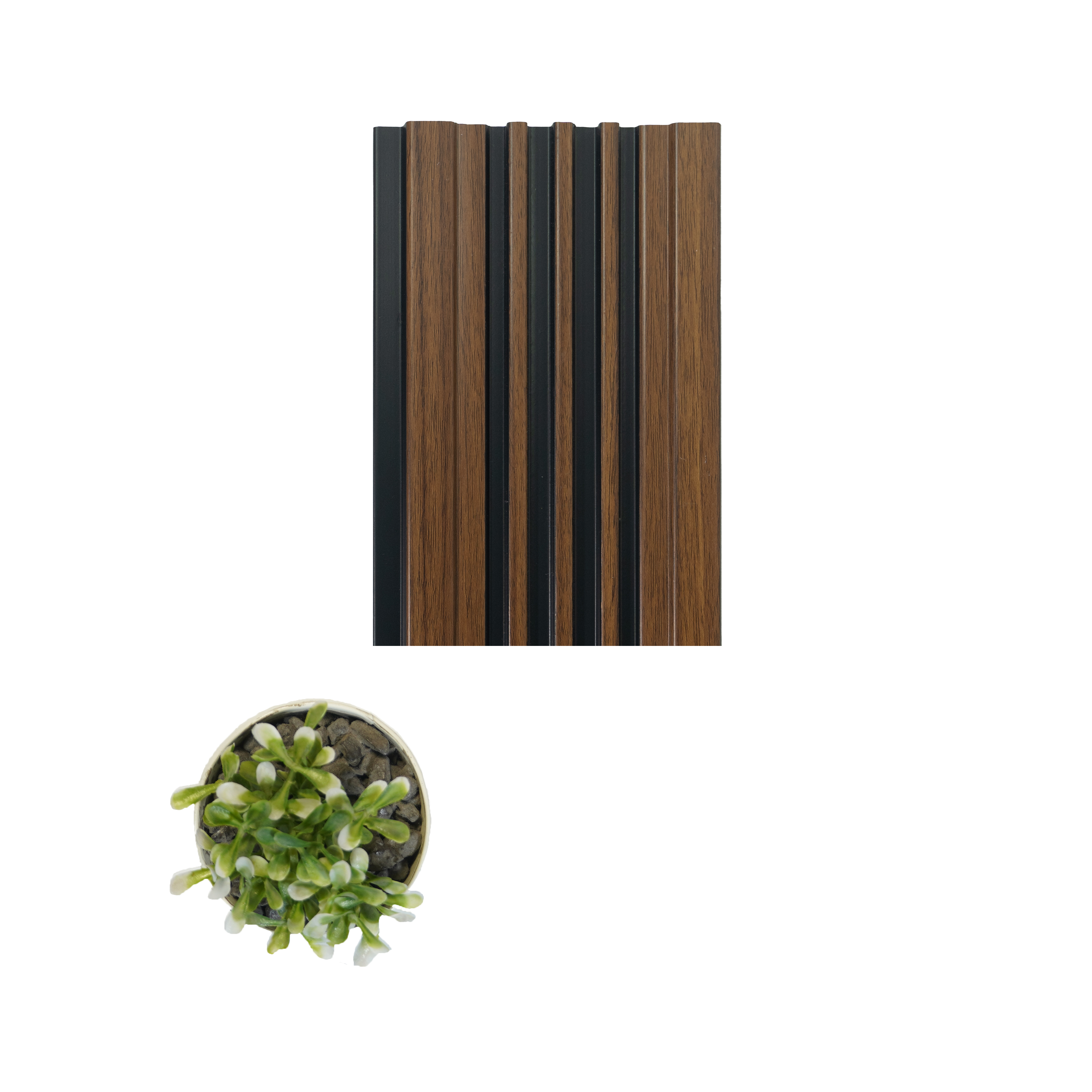 Brown Plain Colour Louver PN 00122 (VL 53) 8 ft x 5 inch Charcoal Panel - 12 mm | Suitable for Feature Wall, TV Unit & Living Room | Width is Subjected to 5% Variation