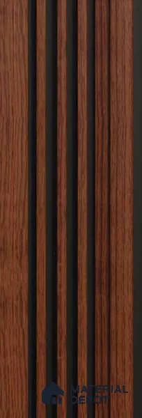 Brown Plain Colour Louver PN 00122 (VL 53) 8 ft x 5 inch Charcoal Panel - 12 mm | Suitable for Feature Wall, TV Unit & Living Room | Width is Subjected to 5% Variation