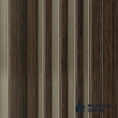 Brown Luxury Louver PN 00123 (VL 54) 8 ft x 5 inch Charcoal Panel - 12 mm | Suitable for Feature Wall, TV Unit & Living Room | Width is Subjected to 5% Variation
