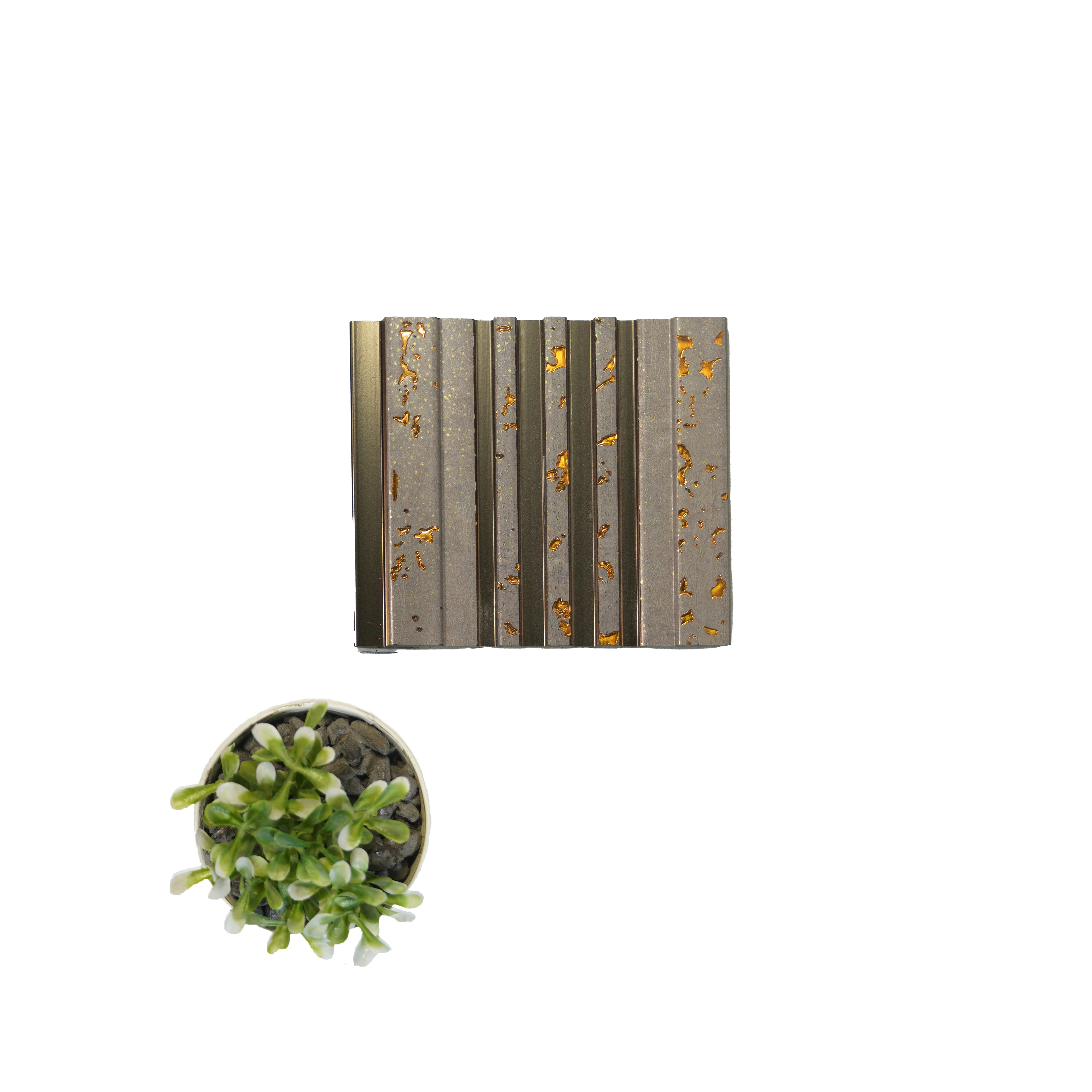 Beige Luxury Louver PN 00124 (VL 55) 8 ft x 5 inch Charcoal Panel - 12 mm | Suitable for Feature Wall, TV Unit & Living Room | Width is Subjected to 5% Variation