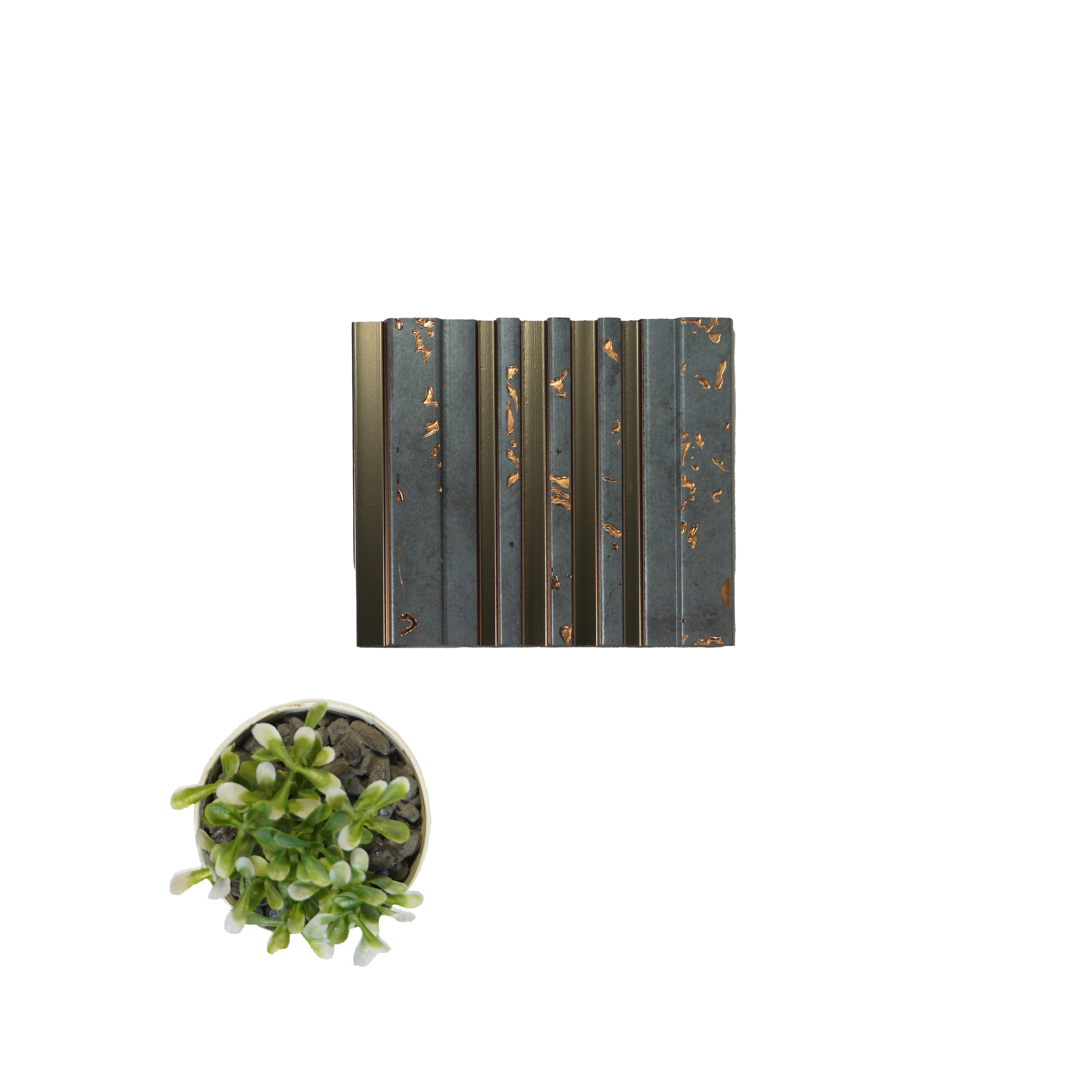 Grey Luxury Louver PN 00125 (VL 56) 8 ft x 5 inch Charcoal Panel - 12 mm | Suitable for Feature Wall, TV Unit & Living Room | Width is Subjected to 5% Variation