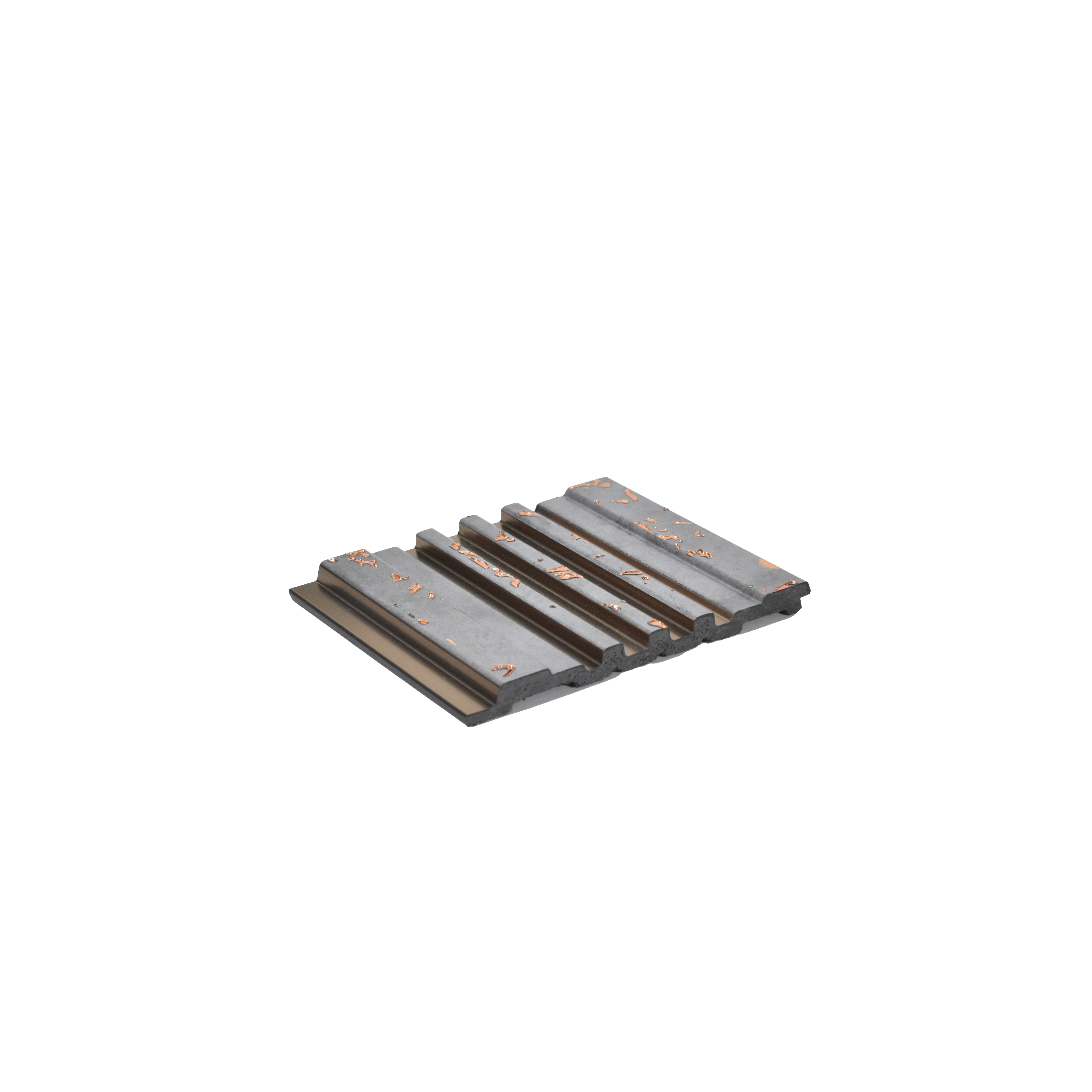 Grey Luxury Louver PN 00125 (VL 56) 8 ft x 5 inch Charcoal Panel - 12 mm | Suitable for Feature Wall, TV Unit & Living Room | Width is Subjected to 5% Variation