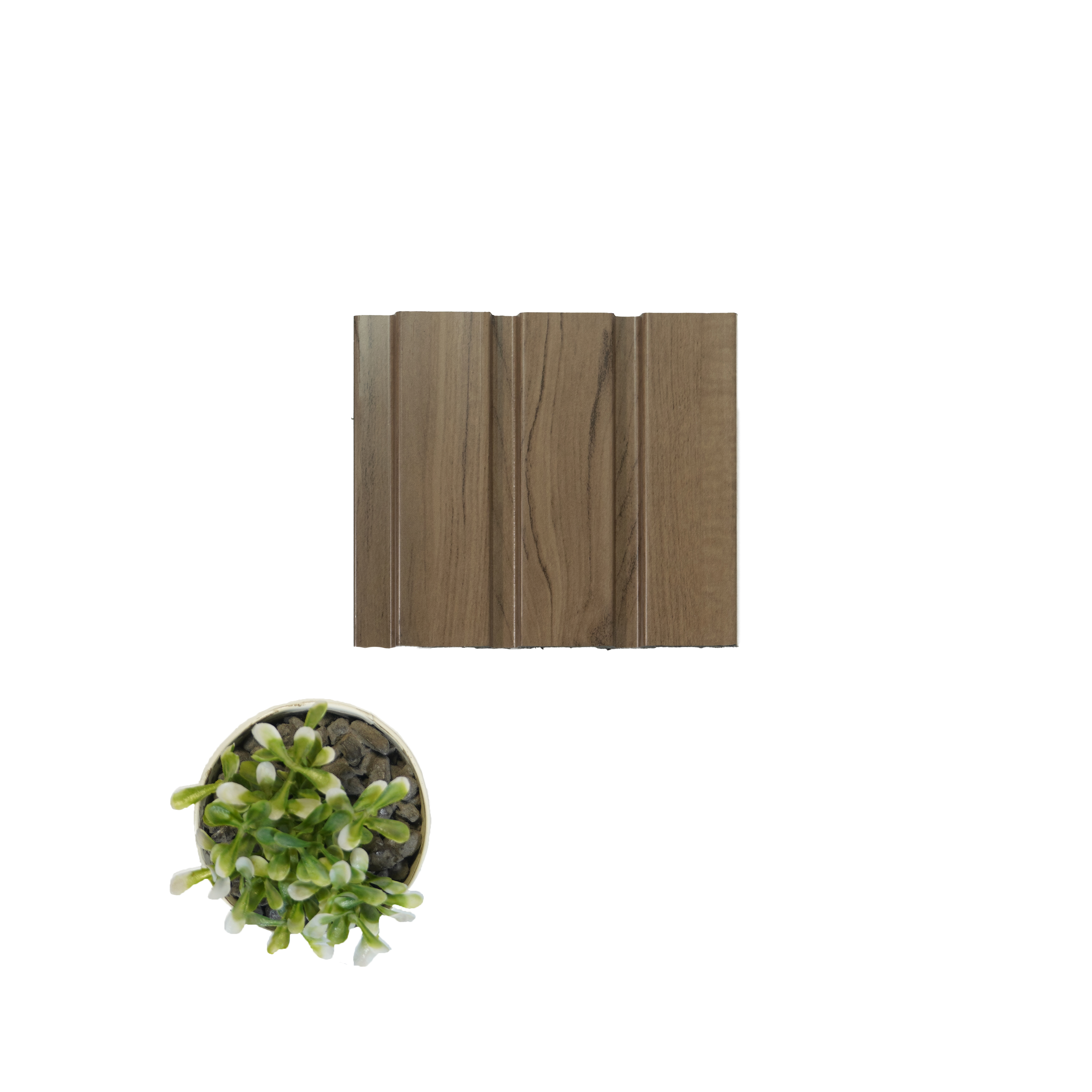 Brown Wooden Louver VL 03 WO (VL 03) 8 ft x 4.9 inch Charcoal Panel - 12 mm | Suitable for Feature Wall, TV Unit & Living Room | Width is Subjected to 5% Variation