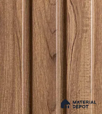 Brown Wooden Louver VL 03 WO (VL 03) 8 ft x 4.9 inch Charcoal Panel - 12 mm | Suitable for Feature Wall, TV Unit & Living Room | Width is Subjected to 5% Variation
