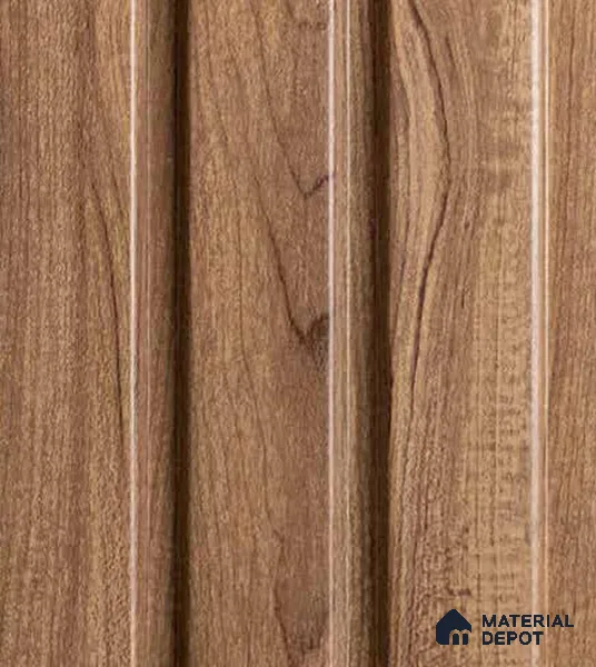 Brown Wooden Louver VL 03 WO (VL 03) 8 ft x 4.9 inch Charcoal Panel - 12 mm | Suitable for Feature Wall, TV Unit & Living Room | Width is Subjected to 5% Variation