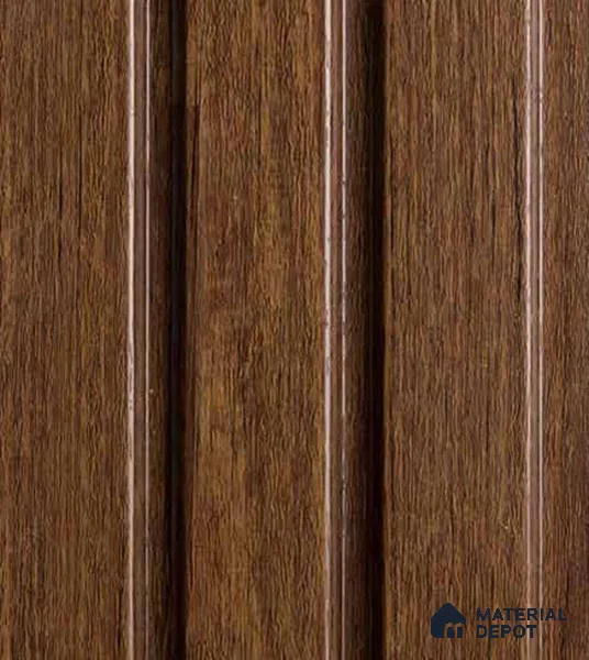 Chocolate Brown Wooden Louver VL 04 WO (VL 04) 8 ft x 4.9 inch Charcoal Panel - 12 mm | Suitable for Feature Wall, TV Unit & Living Room | Width is Subjected to 5% Variation
