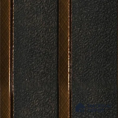 Dark Brown Leather Louver VL 06 LE (VL 06) 8 ft x 4.9 inch Charcoal Panel - 12 mm | Suitable for Feature Wall, TV Unit & Living Room | Width is Subjected to 5% Variation
