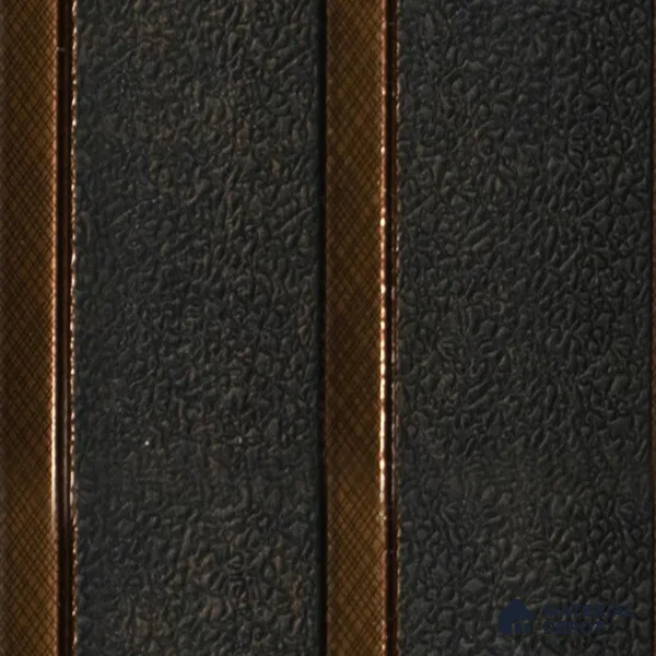 Dark Brown Leather Louver VL 06 LE (VL 06) 8 ft x 4.9 inch Charcoal Panel - 12 mm | Suitable for Feature Wall, TV Unit & Living Room | Width is Subjected to 5% Variation
