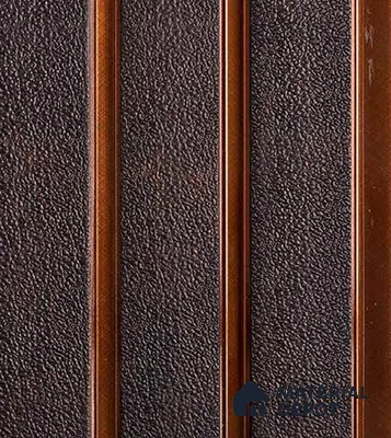 Dark Brown Leather Louver VL 06 LE (VL 06) 8 ft x 4.9 inch Charcoal Panel - 12 mm | Suitable for Feature Wall, TV Unit & Living Room | Width is Subjected to 5% Variation