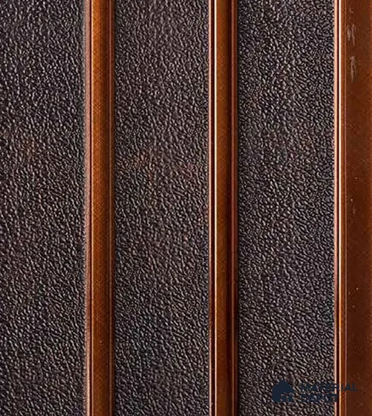 Dark Brown Leather Louver VL 06 LE (VL 06) 8 ft x 4.9 inch Charcoal Panel - 12 mm | Suitable for Feature Wall, TV Unit & Living Room | Width is Subjected to 5% Variation