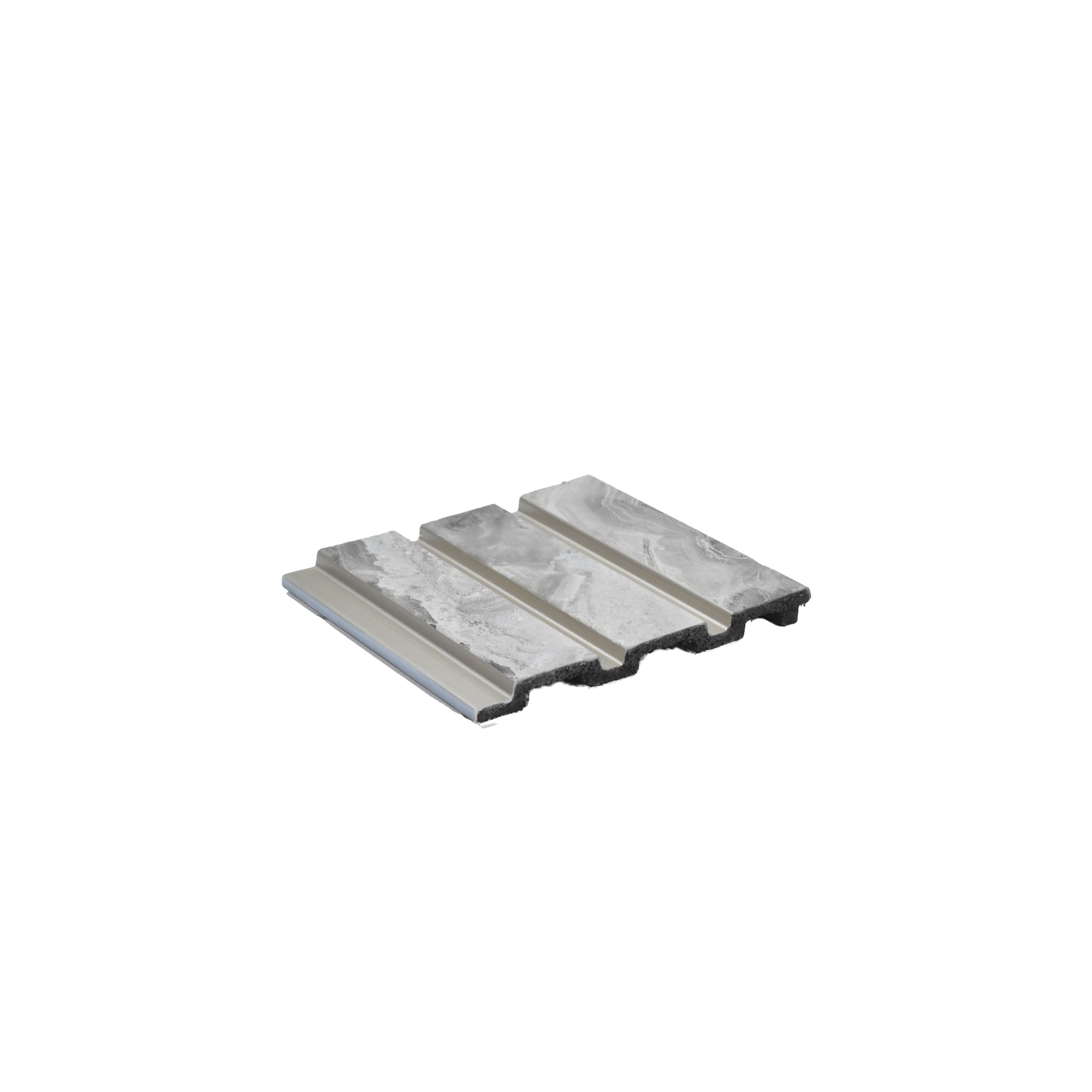 Grey Stone Louver VL 08 TE (VL 08) 8 ft x 4.9 inch Charcoal Panel - 12 mm | Suitable for Feature Wall, TV Unit & Living Room | Width is Subjected to 5% Variation