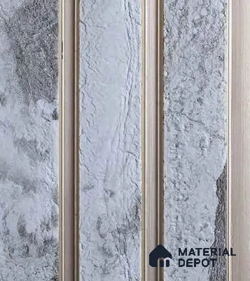 Grey Stone Louver VL 08 TE (VL 08) 8 ft x 4.9 inch Charcoal Panel - 12 mm | Suitable for Feature Wall, TV Unit & Living Room | Width is Subjected to 5% Variation