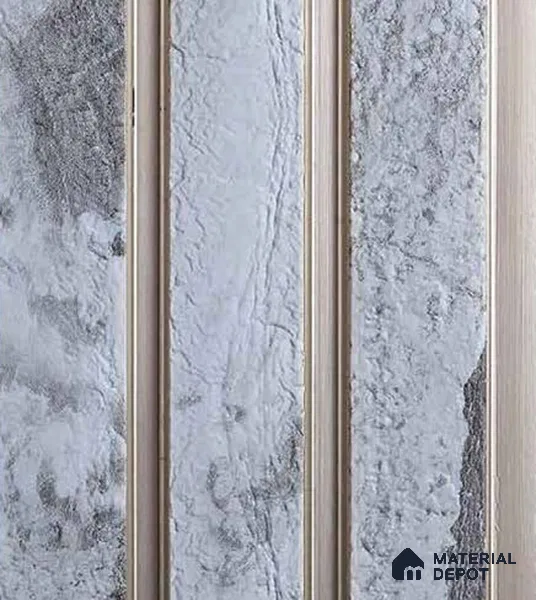 Grey Stone Louver VL 08 TE (VL 08) 8 ft x 4.9 inch Charcoal Panel - 12 mm | Suitable for Feature Wall, TV Unit & Living Room | Width is Subjected to 5% Variation