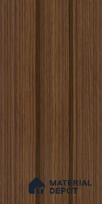 Brown Wooden Louver VL 09 WO (VL 09) 8 ft x 4.9 inch Charcoal Panel - 12 mm | Suitable for Feature Wall, TV Unit & Living Room | Width is Subjected to 5% Variation