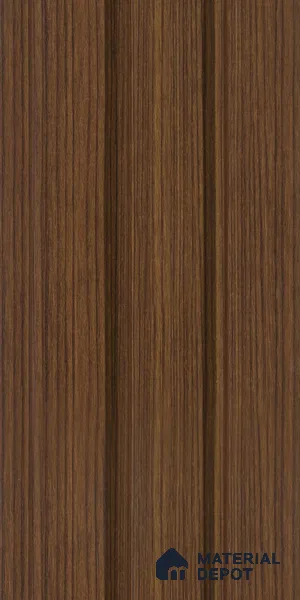 Brown Wooden Louver VL 09 WO (VL 09) 8 ft x 4.9 inch Charcoal Panel - 12 mm | Suitable for Feature Wall, TV Unit & Living Room | Width is Subjected to 5% Variation