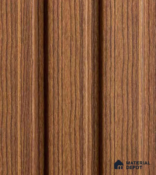 Brown Wooden Louver VL 09 WO (VL 09) 8 ft x 4.9 inch Charcoal Panel - 12 mm | Suitable for Feature Wall, TV Unit & Living Room | Width is Subjected to 5% Variation