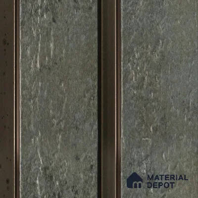 Chocolate Brown Stone Louver VL 11 TE (VL 11) 8 ft x 4.9 inch Charcoal Panel - 12 mm | Suitable for Feature Wall, TV Unit & Living Room | Width is Subjected to 5% Variation