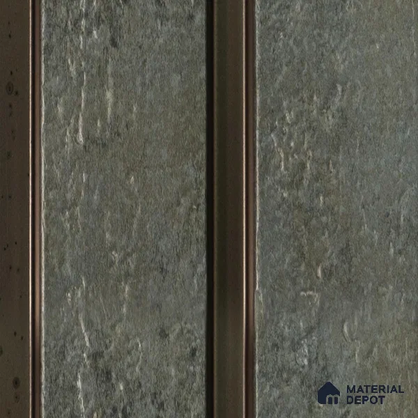 Chocolate Brown Stone Louver VL 11 TE (VL 11) 8 ft x 4.9 inch Charcoal Panel - 12 mm | Suitable for Feature Wall, TV Unit & Living Room | Width is Subjected to 5% Variation