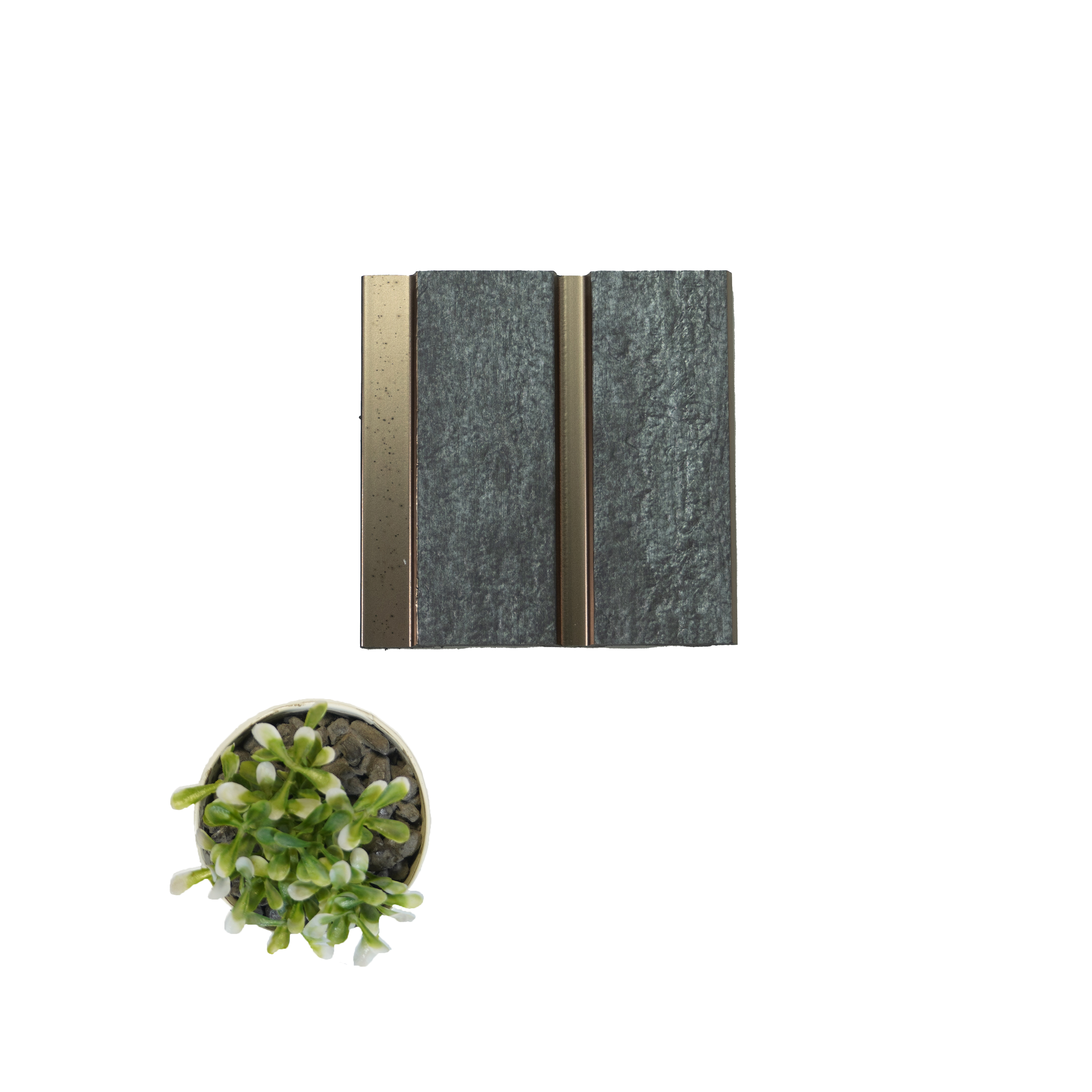 Matt Black Stone Louver VL 12 TE (VL 12) 8 ft x 4.9 inch Charcoal Panel - 12 mm | Suitable for Feature Wall, TV Unit & Living Room | Width is Subjected to 5% Variation
