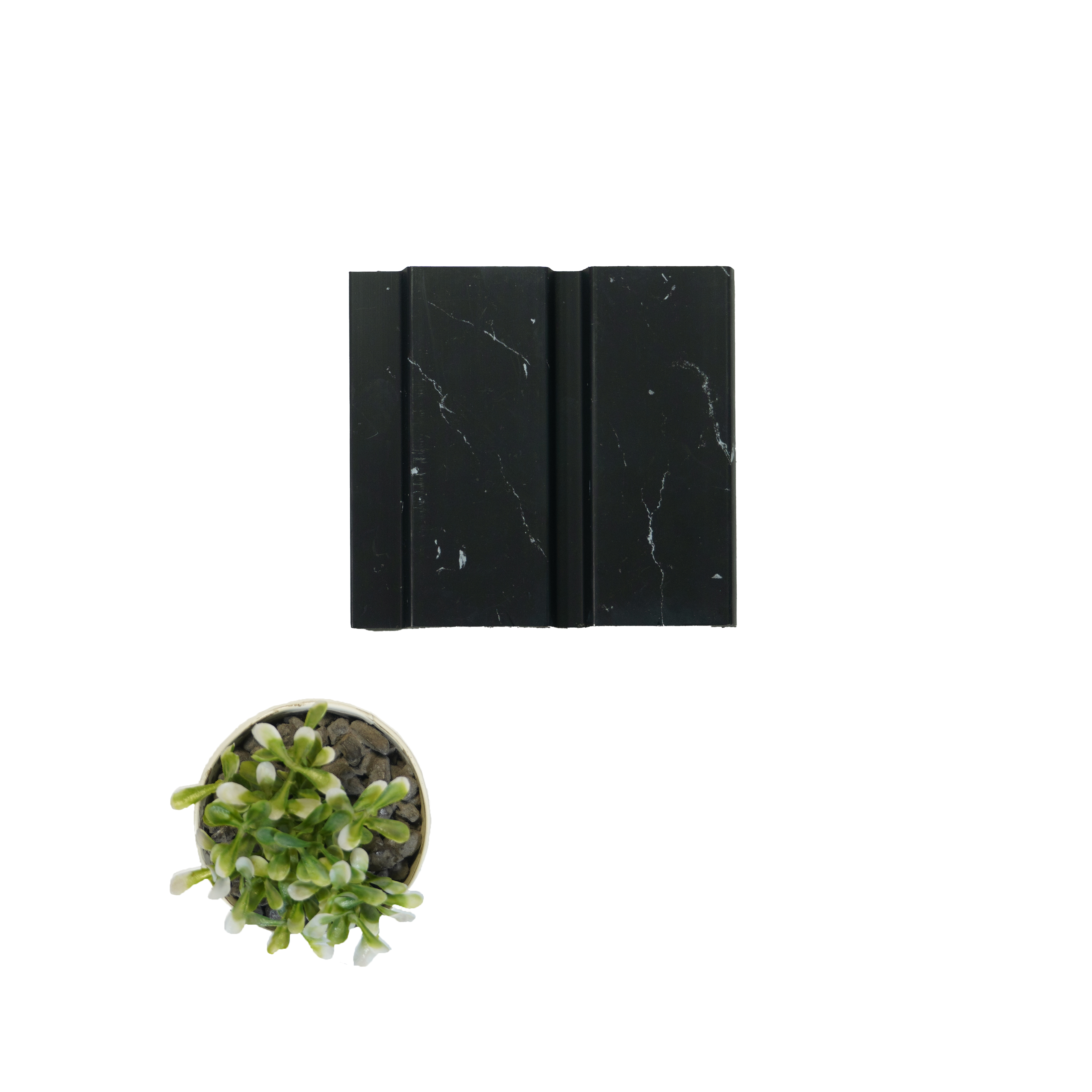 Black Marble Louver VL 13 TE (VL 13) 8 ft x 4.9 inch Charcoal Panel - 12 mm | Suitable for Feature Wall, TV Unit & Living Room | Width is Subjected to 5% Variation