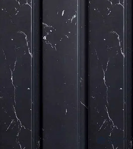 Black Marble Louver VL 13 TE (VL 13) 8 ft x 4.9 inch Charcoal Panel - 12 mm | Suitable for Feature Wall, TV Unit & Living Room | Width is Subjected to 5% Variation