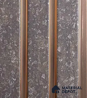 Brown Stone Louver VL 15 HA (VL 15) 8 ft x 4.9 inch Charcoal Panel - 12 mm | Suitable for Feature Wall, TV Unit & Living Room | Width is Subjected to 5% Variation