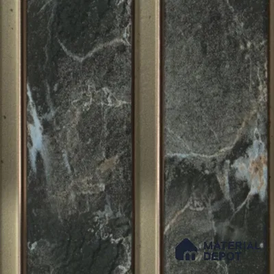Black Marble Louver VL 16 TE (VL 16) 8 ft x 4.9 inch Charcoal Panel - 12 mm | Suitable for Feature Wall, TV Unit & Living Room | Width is Subjected to 5% Variation